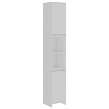 Armario De Baño Madera Contrachapada Blanco 30x30x183,5 Cm Vidaxl