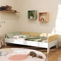 cama para ninos de 3 anos 140x70 cm blanco y natural aiyaplay