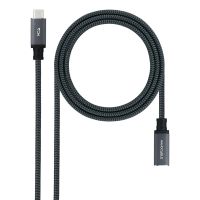 cable usb-c nanocable 10014501-l150-comb 32 gen2x2 20gbps 100w 15m algodon negro