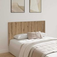 cabecero de cama  panel de cabecero  decoracion de pared madera ingenieria roble artisan 160x15x80 cm cfw23551