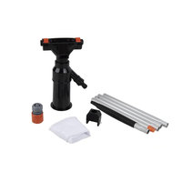 aspirador limpiafondos manual para piscina  sistema de succion venturi por presion de manguera  pertiga de aluminio de 120 cm en 5 secciones  cuerpo de abs y bolsa de malla recolectora  medidas