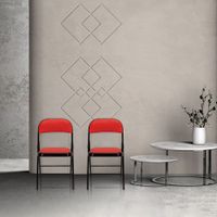 silla de piel sintetica  rojo