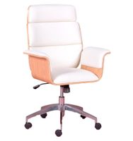 silla de oficina para ejecutivos en madera clara blanco