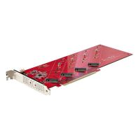 tarjeta de interfaz startech quad-m2-pcie-card-b pcie 40 78 gbits rojo ventilada
