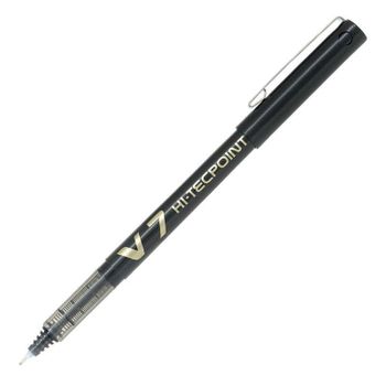 Bolígrafo Roller Ball Pilot V7 Hi-tecpoint Punta Fina 0.7 mm Negro