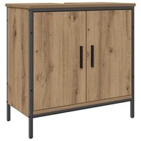 armario lavabo bano  mueble de bano madera ingenieria roble artisan 60x30x60 cm