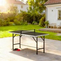 mesa de ping-pong sportnow mdf acero 152x76x70 cm negro