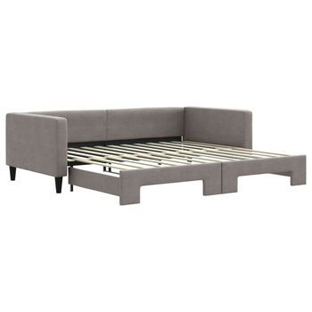 Sofá Cama | Cama Para Adulto | Sofá Convertible Nido Tela Gris Taupe 100x200 Cm