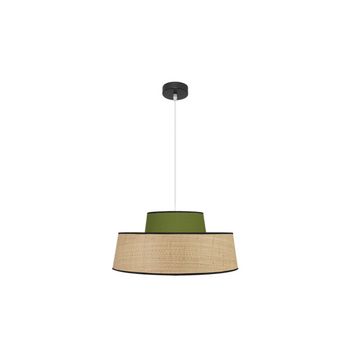 FABRILAMP Colgante verde/natural modelo Jia 1luz