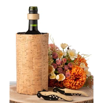 Funda enfriador para vino y champán de yute arpillera, gel, poliéster