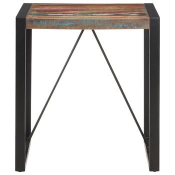 Mesa De Comedor | Mesa De Cena De Madera Maciza Reciclada 70x70x75 Cm