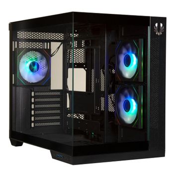 Caja PC BitFenix Triton BFC-TRI-300-KKGSK-3A ARGB vidrio templado negra