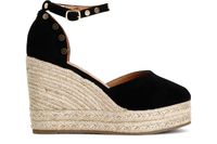 sandalias de tela y cuna de esparto black 40