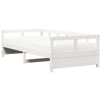cama para adulto  cama individual  sofa cama con colchon madera maciza de pino blanco 90x200 cm