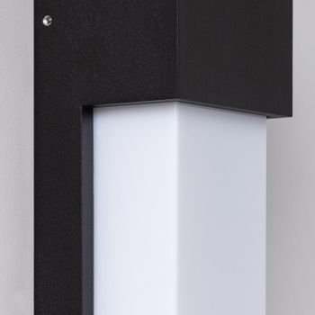 Ledkia Aplique de Pared Exterior de Aluminio Etnea Negro