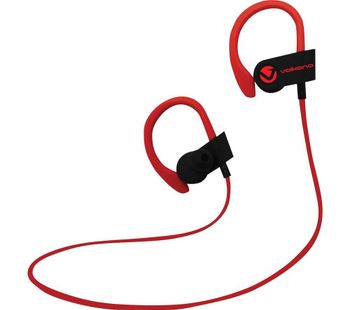 VOLKANO Race Series VK-1008-BKRD Wireless Bluetooth Earphones - Black & Red, Black