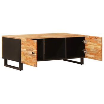 Mesa De Café | Mesa De Centro Marrón 100 X 54 X 40 Cm Madera De Mango Maciza