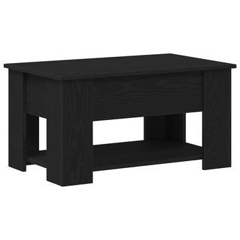 Mesa De Café - Mesa De Centro - Mesa Baja Roble Negro 79 X 49 X 41 Cm Madera De Ingeniería