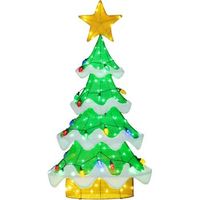 decoration de sapin de noel artificiel costway 34 lumieres en forme de fraise 130 cm