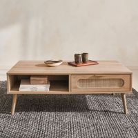mesa de centro estilo escandinavo 1 cajon natural