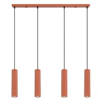 lampara colgantes ocre rojo aluminio alt 120 cm