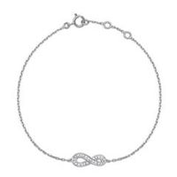 pulsera 14 quilates oro blanco 8 diamantes 0024 ct