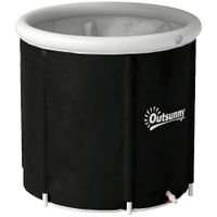 outsunny banera de hielo 280l banera hinchable portatil para recuperacion de atletas con cubierta y bomba o78x71 cm