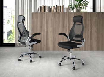Silla oficina giratoria tela negra