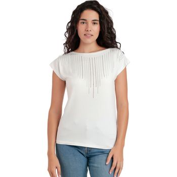 Admas Camiseta Camiseta de manga corta Front Stones para mujer