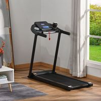 cinta de correr homcom acero abs 133x60x114 cm negro