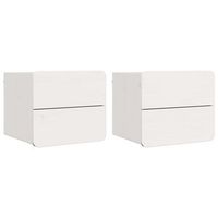 juego de mesitas de noche - mesillas de noche con cajon blanco 39 x 34 x 33 cm mc7060