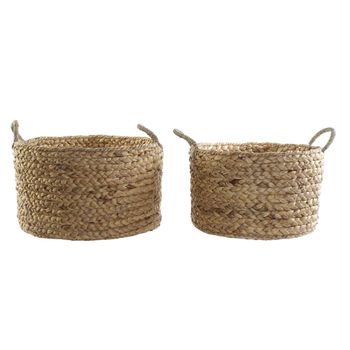 Cesta set 2 junco 51x51x30 natural marrón