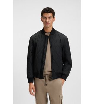 BOSS para hombre. 50543619 Chaqueta Osnape negro (50), Casual, Poliamida