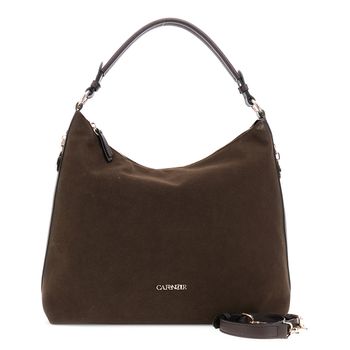 bolso efecto ante suave dark brown