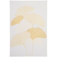 homcom cuadro de arte en lienzo hojas de ginkgo biloba 90x60 cm decoracion moderna para salon oficina dormitorio estilo elegante   aosom espana