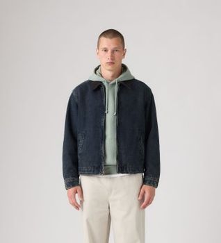 Levi's para hombre. 007WJ-0000 Chaqueta Castro Full Zip con forro azul (S), Casual, Algodón