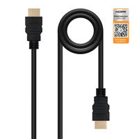 cable hdmi v20 4k 60hz 18gbps am-am negro 05m
