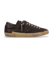 philippe model para hombre prlu zapatillas de piel prsx low marron 46 plano cordones clasico
