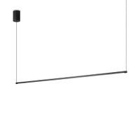 lampara de suspension negra l 1260 x h min 265 - max 1500 x d 15 mm