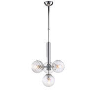 lampara colgante armonia en hierro cromado pulido 4 luces 110 o32 bl285-4-cr