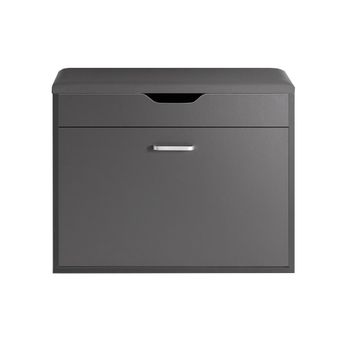 Banco zapatero con 1 solapa para entrada mdf gris