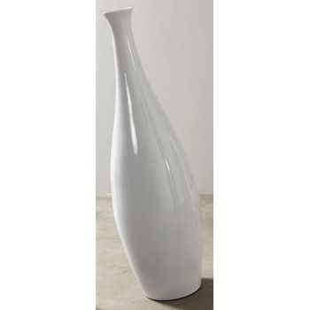 Jarron Lacado Blanco 110cms. 33dx110 Cms