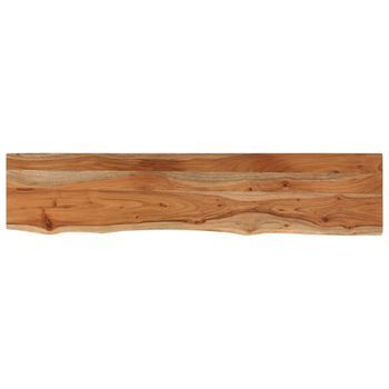 Estante Pared Rectangular Madera Acacia Borde Vivo 100x20x2,5cm Vidaxl