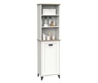 columna auxiliar de bano toscana en color roble cambrian y blanco soft 47x168x31 cm