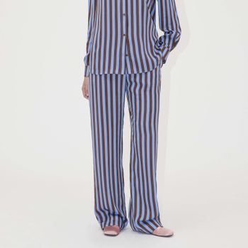 Stine Goya Striped Satin Long Trousers - S