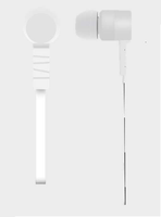 in-ear headphones white retail box in
