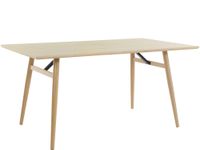mesa de comedor para 6 personas en efecto roble nature 160