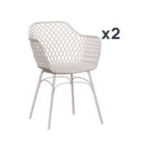 pack 2 sillas en polipropileno beige klast home 59 x 72 cm - beige