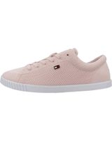 de tommy hilfiger zapatillas mujer modelo flag lace up sneaker kni color rosa tjq