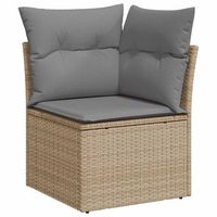sillon de esquina de jardin  silla de jardin  silla de exterior con cojines ratan sintetico beige